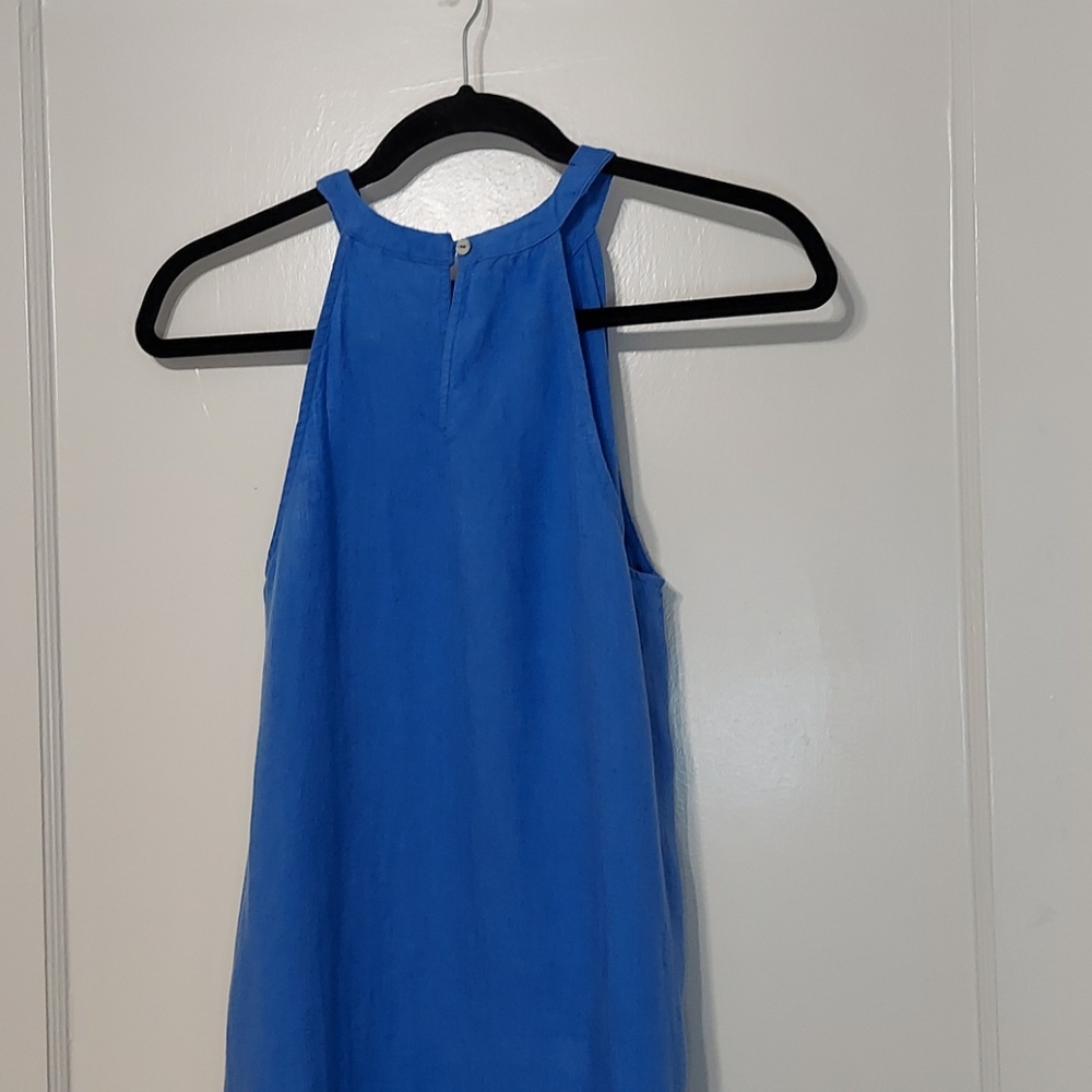 Sigrid Olsen 100% linen halter high-low dress XS - Picture 3 of 9